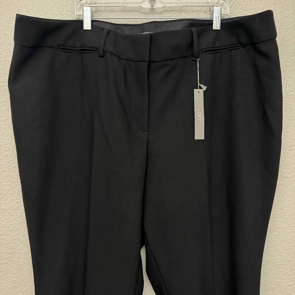 Loft Plus Marisa Trouser Pants Black Size 24 NEW - Picture 2 of 14